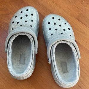 Sparkly lined crocs